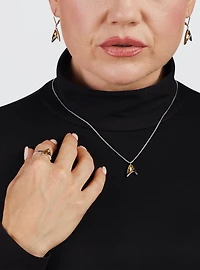 Star Trek X RockLove Crystal Delta Earrings - Yellow