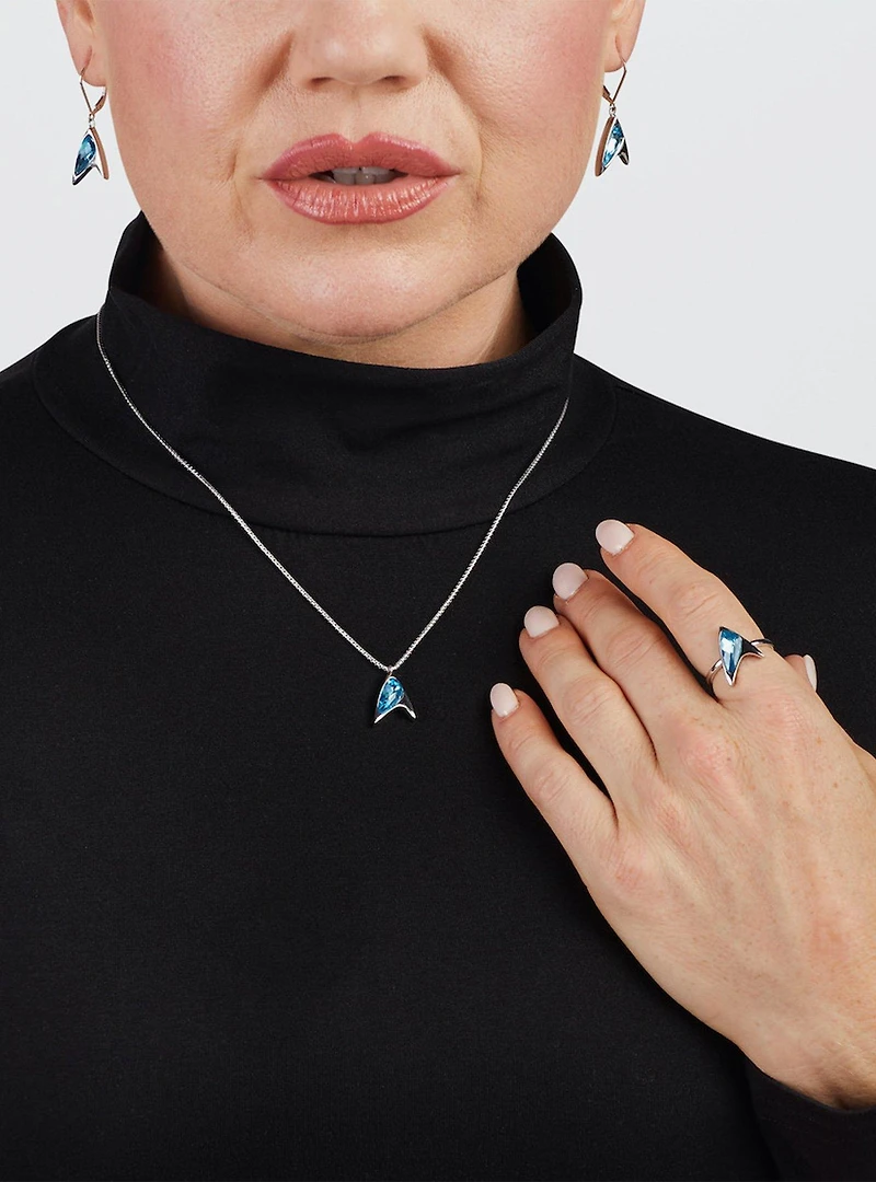 Star Trek X RockLove Crystal Delta Pendant - Blue