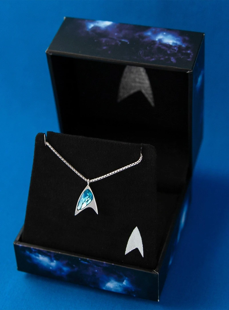 Star Trek X RockLove Crystal Delta Pendant - Blue