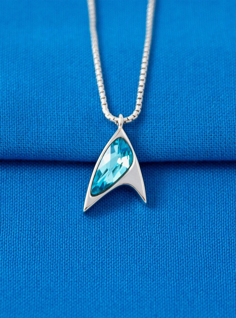 Star Trek X RockLove Crystal Delta Pendant - Blue