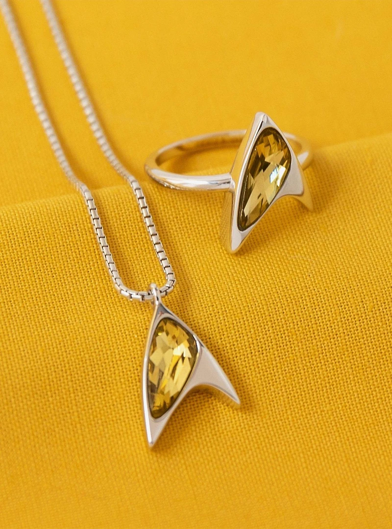 Star Trek X RockLove Crystal Delta Pendant - Yellow
