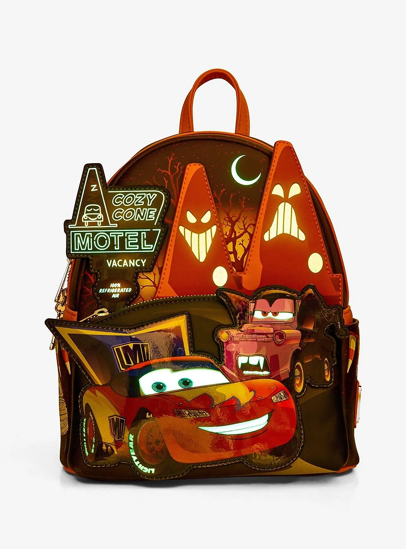 Loungefly Disney Pixar Cars Halloween Costumes Glow-in-the-Dark Mini Backpack - BoxLunch Exclusive