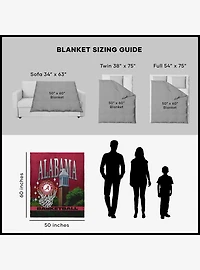 NCAA Alabama Crimson Tide BBall Love Silk Touch Throw Blanket