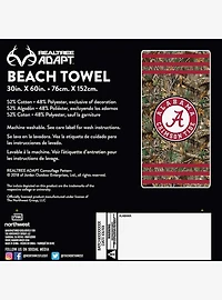 NCAA Alabama Realtree Stripes Beach Towel