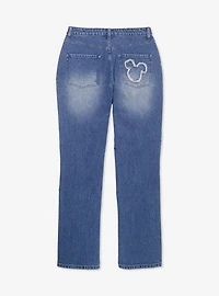 Disney Mickey Mouse Silhouette Denim Patch Women's Jeans - BoxLunch Exclusive