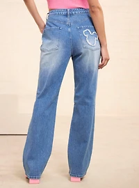 Disney Mickey Mouse Silhouette Denim Patch Women's Jeans - BoxLunch Exclusive