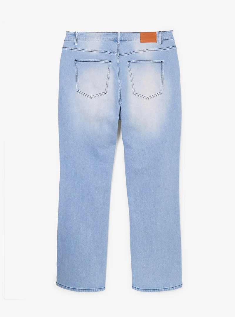 Disney The Nightmare Before Christmas Patches Women's Denim High-Waisted Mom Jeans - BoxLunch Exclusive