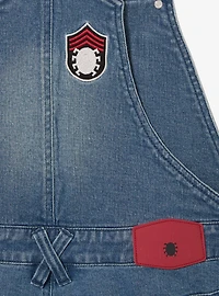 Marvel Spider-Man Embroidered Icons Women's Short Overalls - BoxLunch Exclusive