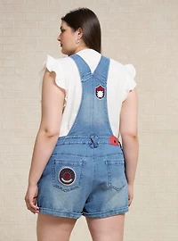 Marvel Spider-Man Embroidered Icons Women's Plus Short Overalls - BoxLunch Exclusive