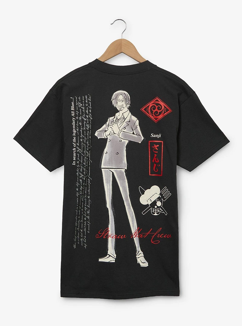 One Piece Tonal Sanji Portrait T-Shirt - BoxLunch Exclusive
