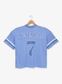 Avatar: The Last Airbender Katara Water Tribe Women's Plus Cropped Football Jersey - BoxLunch Exclusive