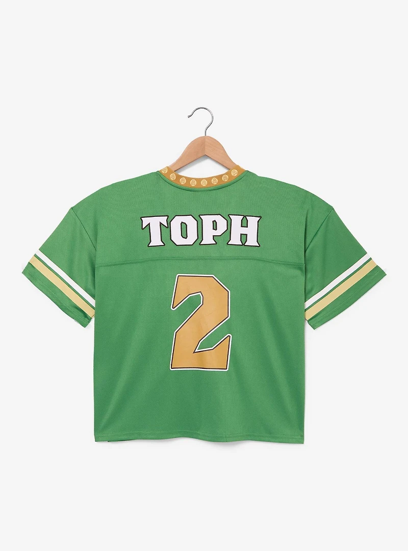 Avatar: The Last Airbender Toph Earth Kingdom Women's Plus Cropped Football Jersey - BoxLunch Exclusive