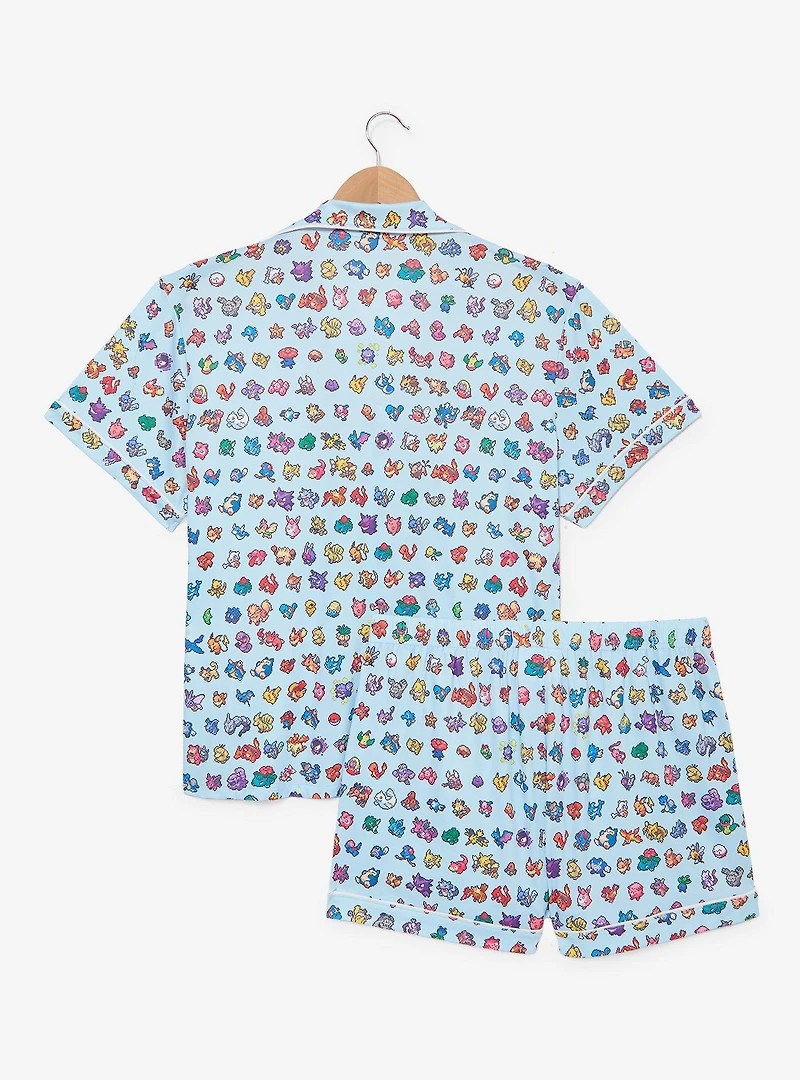 Pokémon Pixel Art Allover Print Women's Sleep Shirt & Shorts Set - BoxLunch Exclusive