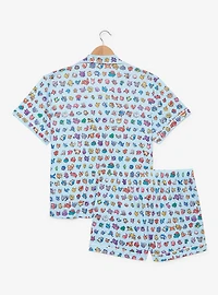 Pokémon Pixel Art Allover Print Women's Sleep Shirt & Shorts Set - BoxLunch Exclusive