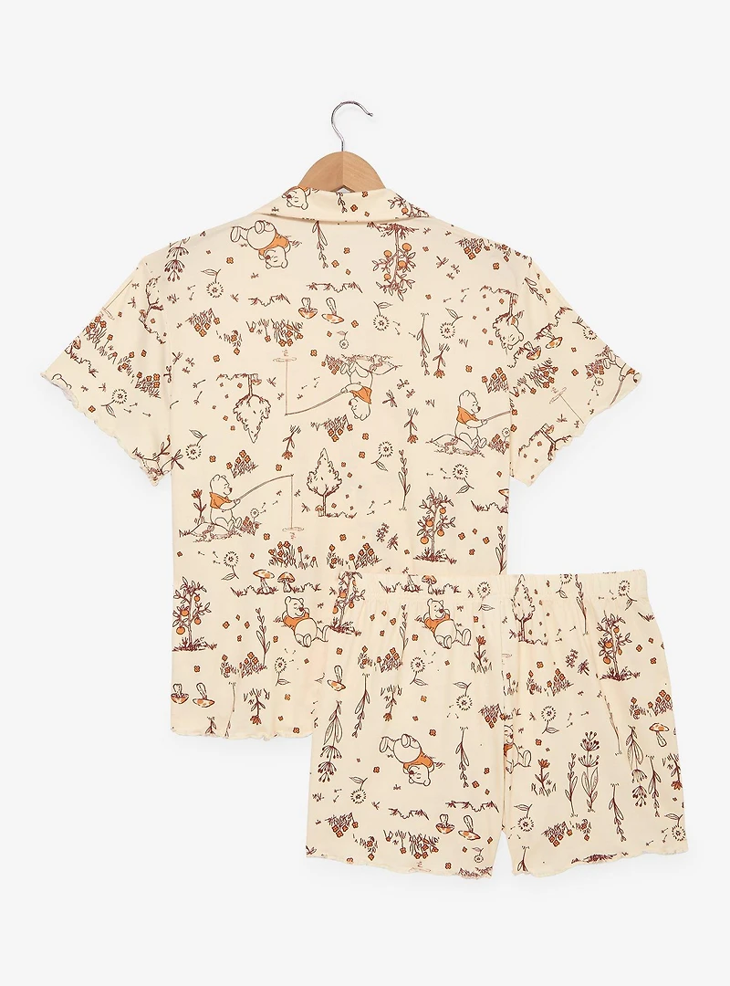 Disney Winnie the Pooh Forest Allover Print Women's Sleep Shirt & Shorts Set - BoxLunch Exclusive
