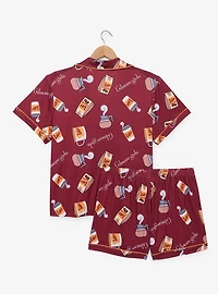 Gilmore Girls Luke's Diner Coffee Allover Print Women's Sleep Shirt & Shorts Set - BoxLunch Exclusive