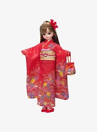 Licca Chan Red Kimono Doll