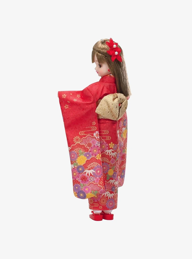 Licca Chan Red Kimono Doll