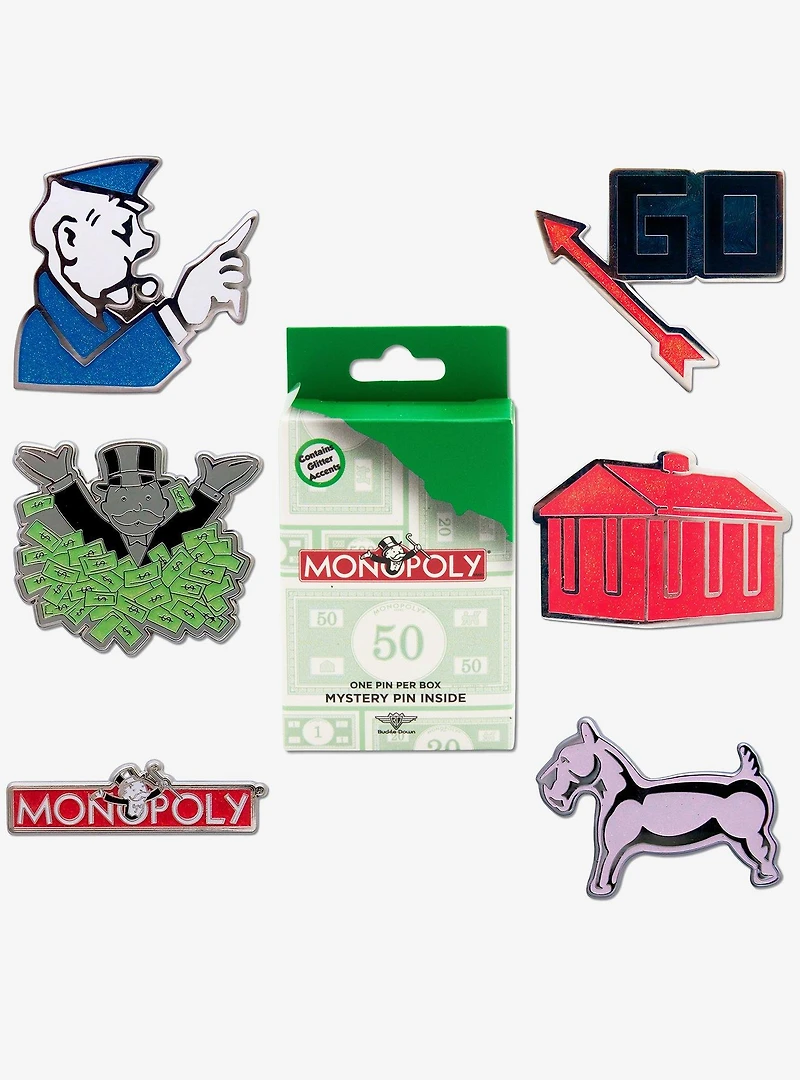 Monopoly Mystery Enamel Pin Blind Box Series 2 Pack