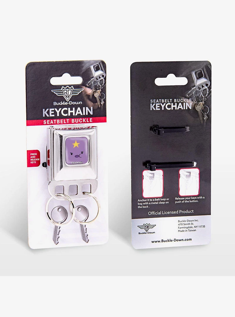 Adventure Time Lumpy Space Princess Face Close Up Seatbelt Buckle Keychain