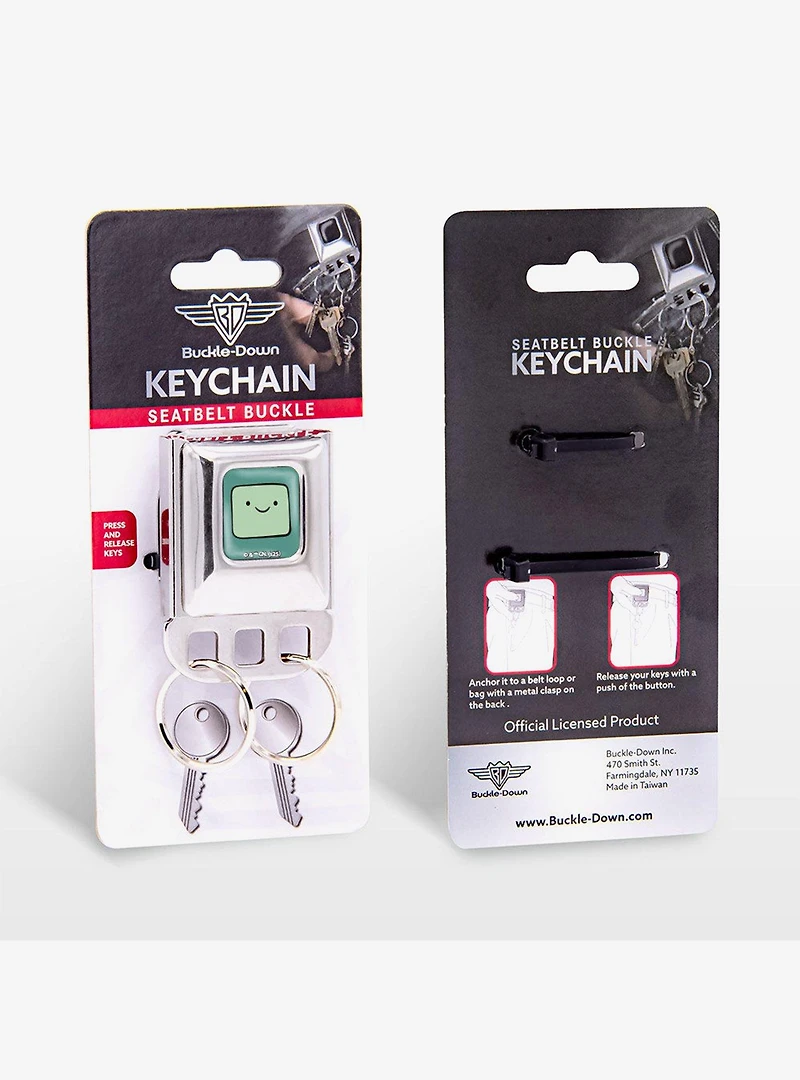 Adventure Time BMO Face Close Up Seatbelt Buckle Keychain