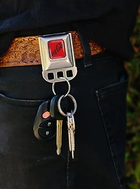 Coca-Cola Zero Script Logo Seatbelt Buckle Keychain