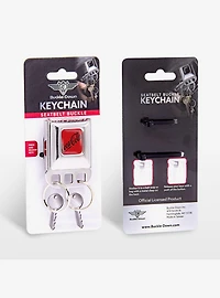 Coca-Cola Zero Script Logo Seatbelt Buckle Keychain
