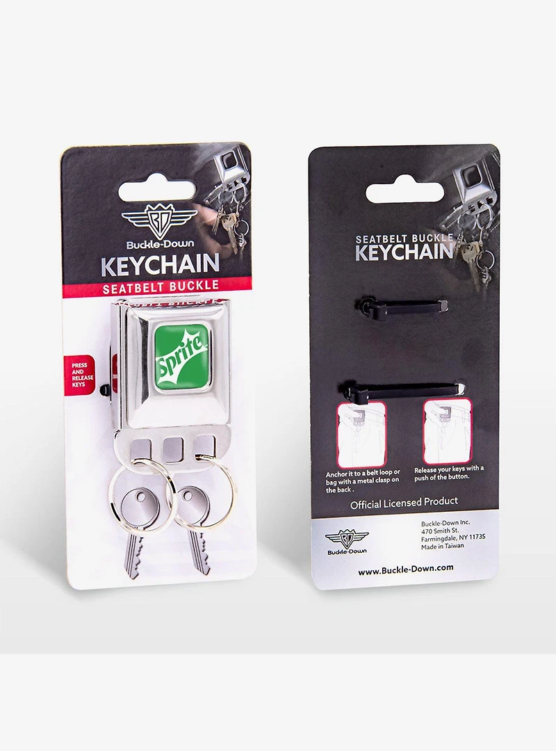 Coca-Cola Sprite Logo Seatbelt Buckle Keychain
