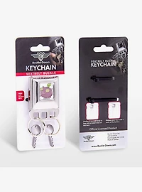Invader Zim GIR and Piggy Flying Pose Seatbelt Buckle Keychain