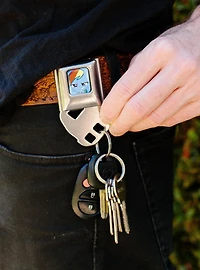 My Little Pony Rainbow Dash Face Close Up Seatbelt Buckle Keychain