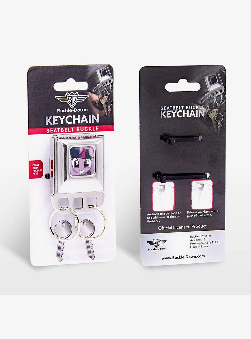 My Little Pony Twilight Sparkle Close Up Seatbelt Buckle Keychain