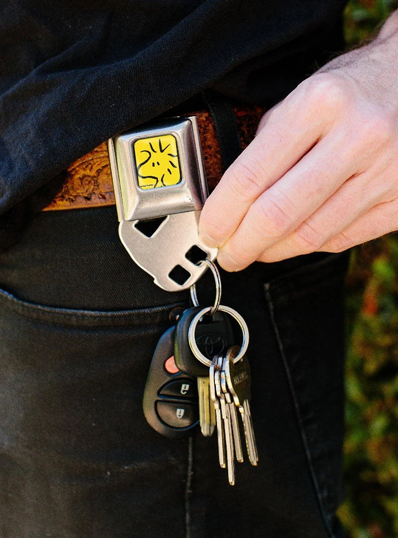 Peanuts Woodstock Pose Seatbelt Buckle Keychain