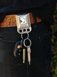 Peanuts Snoopy Face Seatbelt Buckle Keychain