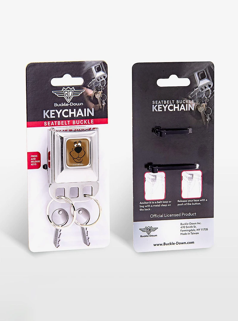 Scooby-Doo! Face Close Up Seatbelt Buckle Keychain