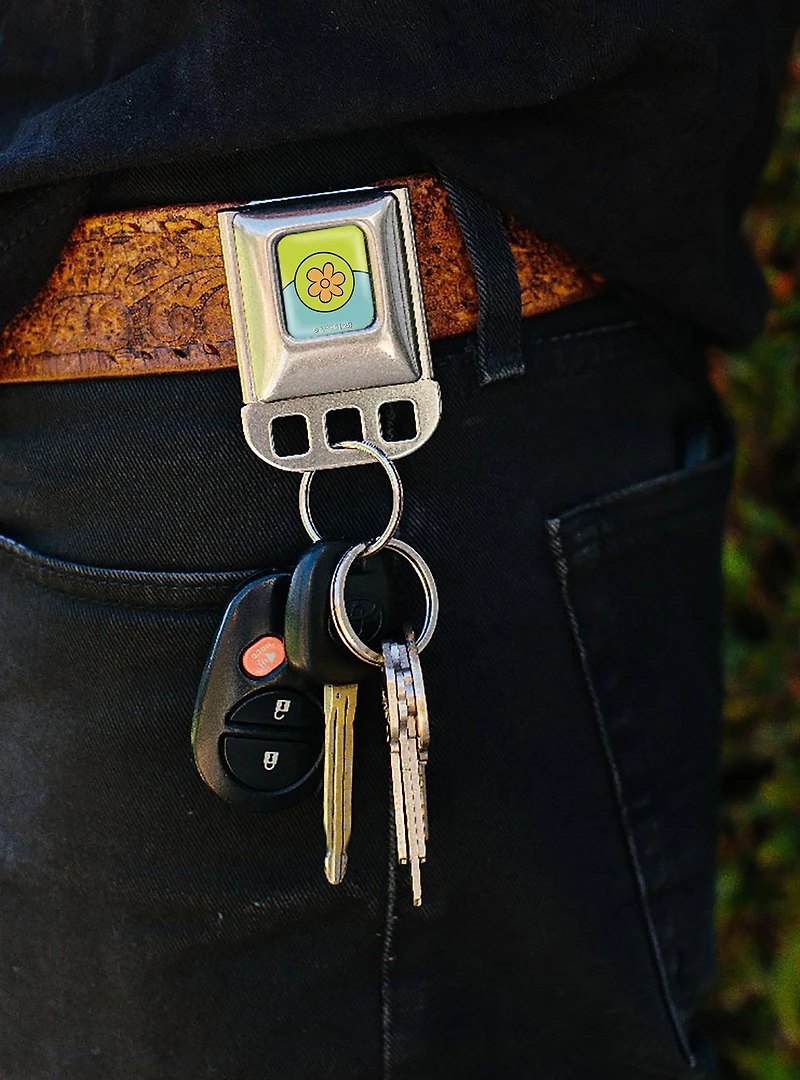 Scooby-Doo! Mystery Machine Van Emblem Seatbelt Buckle Keychain