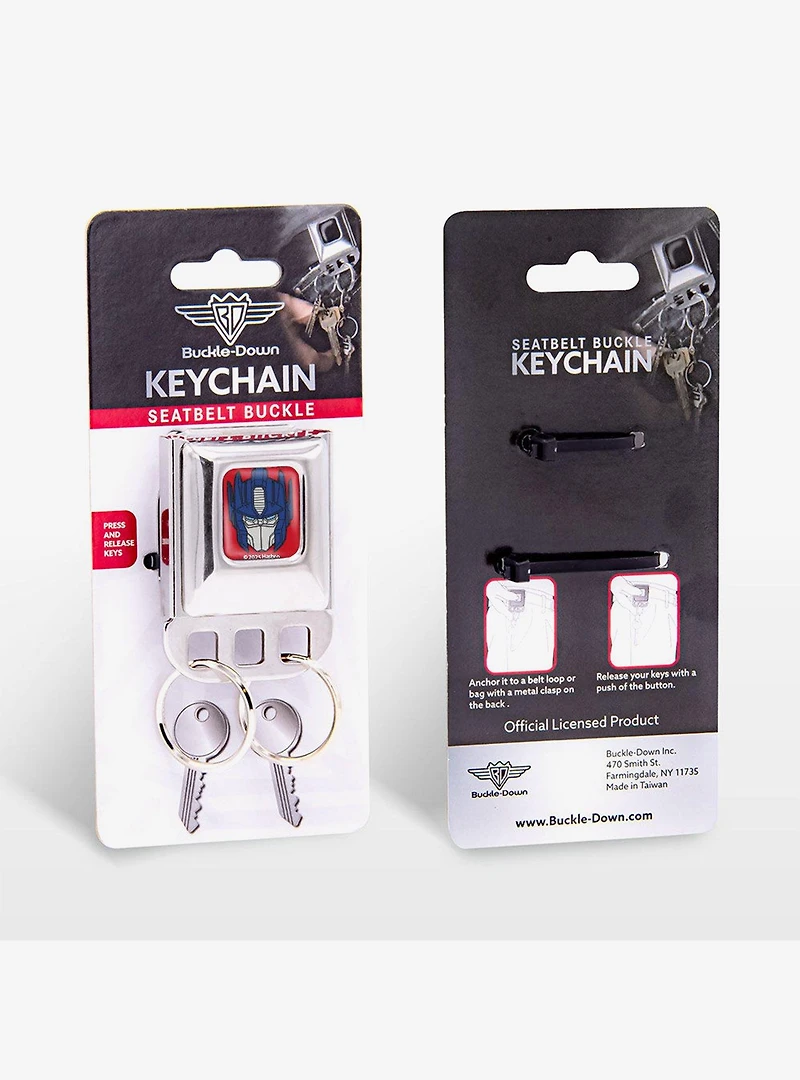Transformers Optimus Prime Face Seatbelt Buckle Keychain