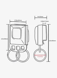Transformers Megatron Face Seatbelt Buckle Keychain