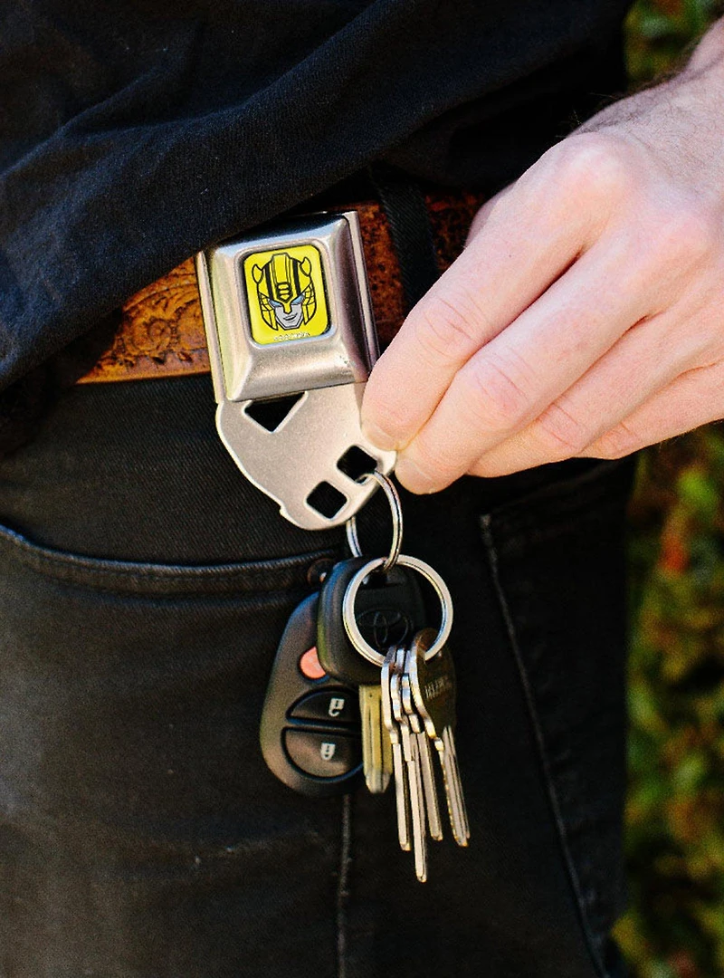 Transformers Bumble Bee Face Seatbelt Buckle Keychain