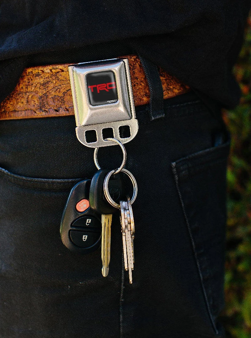 Toyota Racing Development TRD Logo Seatbelt Buckle Keychain
