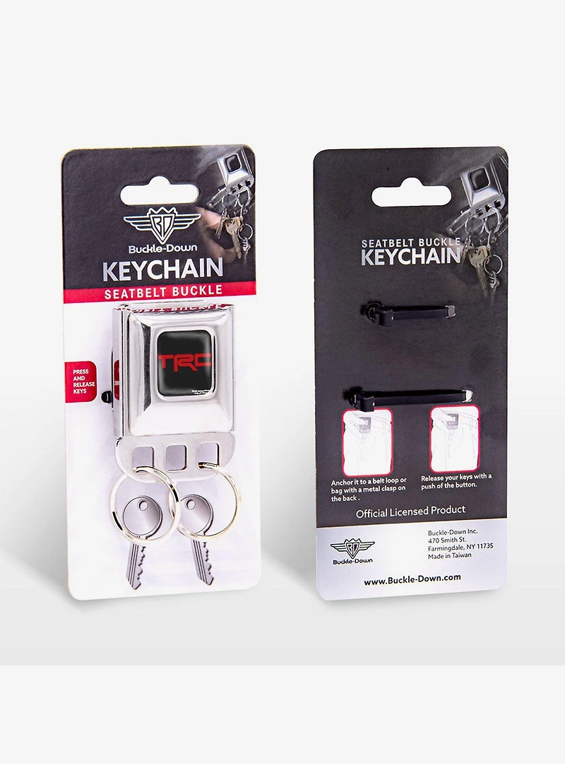 Toyota Racing Development TRD Logo Seatbelt Buckle Keychain