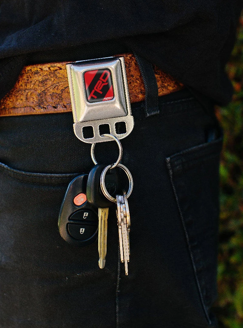 Toyota Racing Development TRD Stripe Seatbelt Buckle Keychain