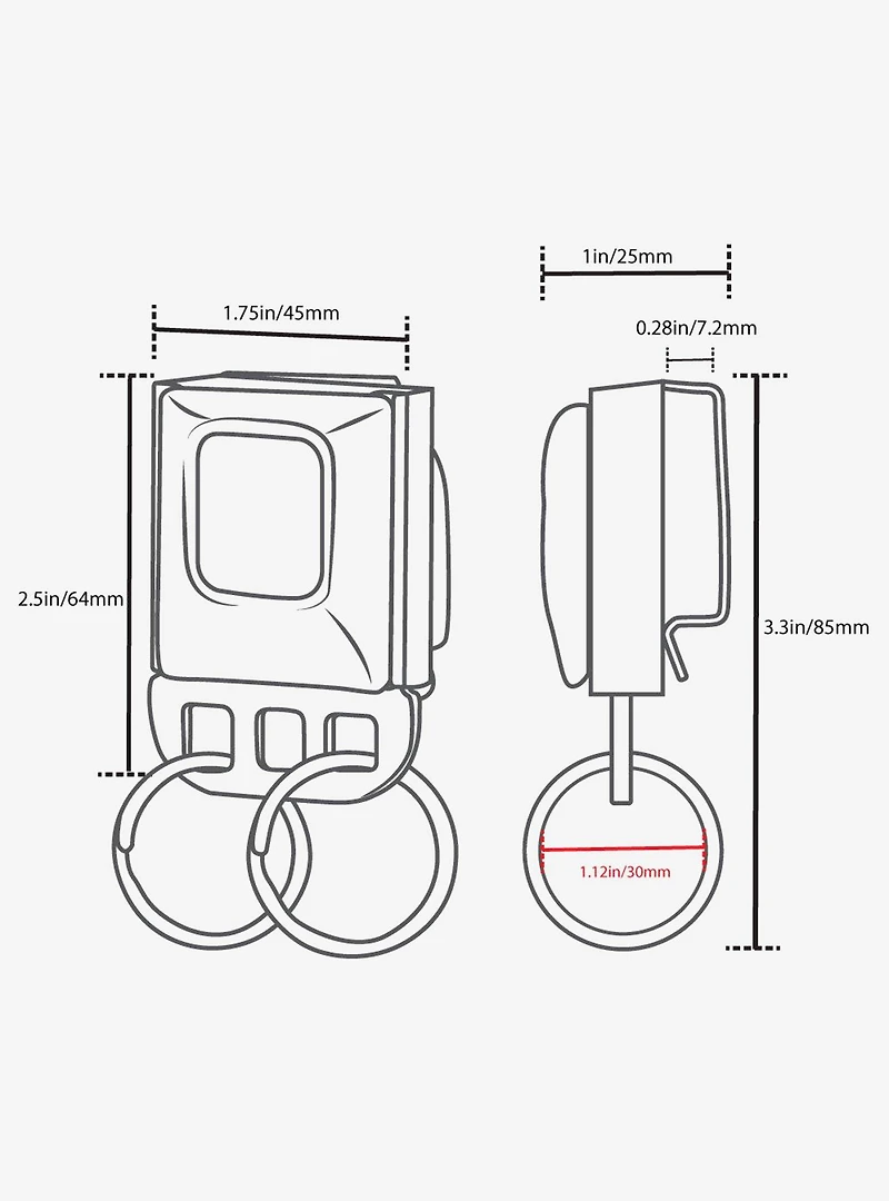 Toyota Racing Development TRD Stripe Seatbelt Buckle Keychain