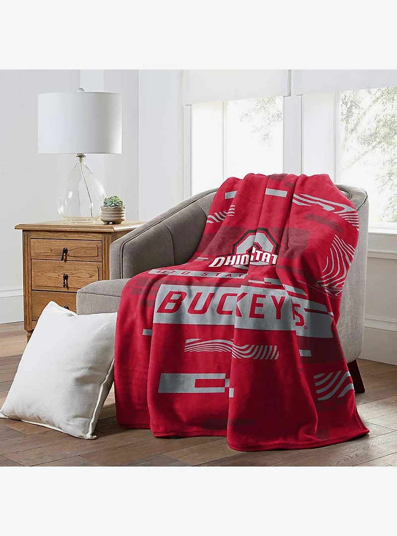 NCAA Digitize Ohio State Raschel Throw Blanket