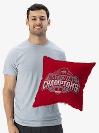 NCAA Ohio State Buckeyes 2024 FBC Champs Tapestry Throw Pillow