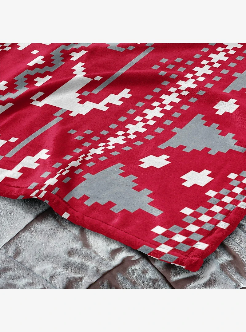 NCAA Ohio State Buckeyes Xmas Time Silk Touch Throw Blanket