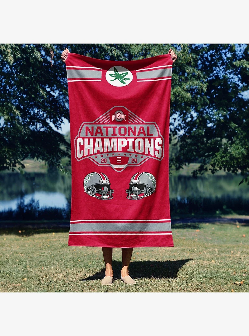 NCAA Ohio State Buckeyes 2024 FBC Parallel Beach Towel