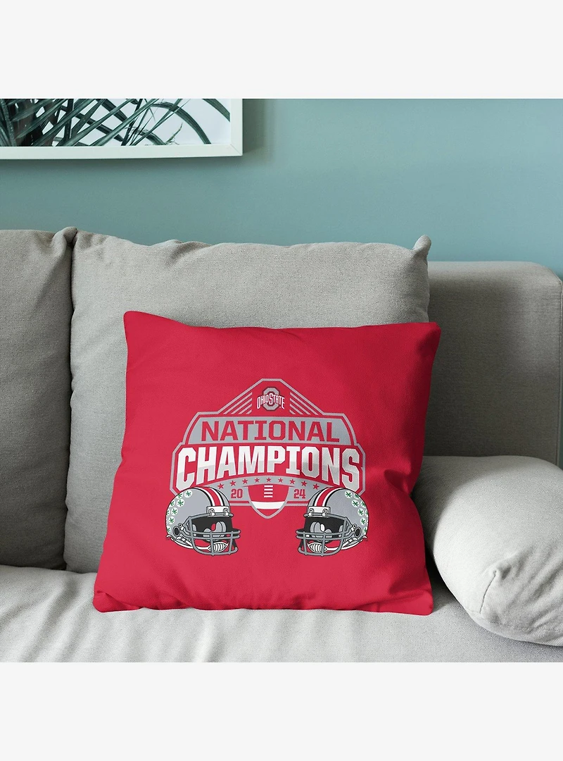 NCAA Ohio State Buckeyes 2024 FBC Champ Stance Throw Pillow