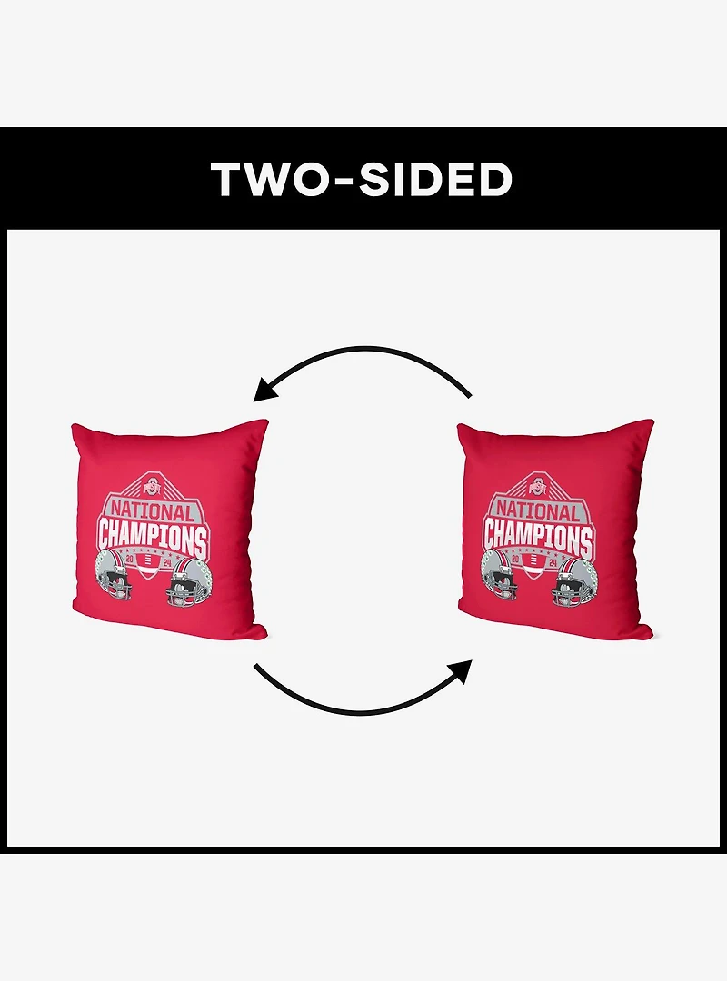NCAA Ohio State Buckeyes 2024 FBC Champ Stance Throw Pillow