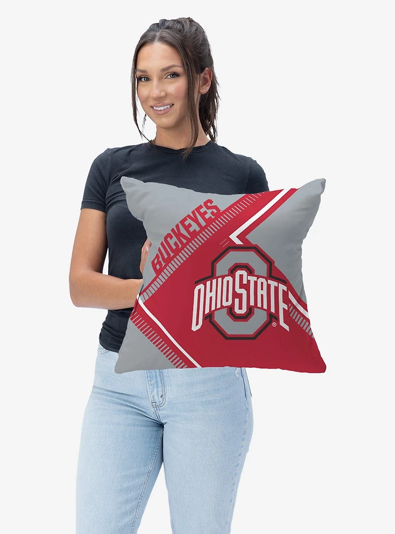 NCAA Ohio State Buckeyes Pulsewave Throw Pillow