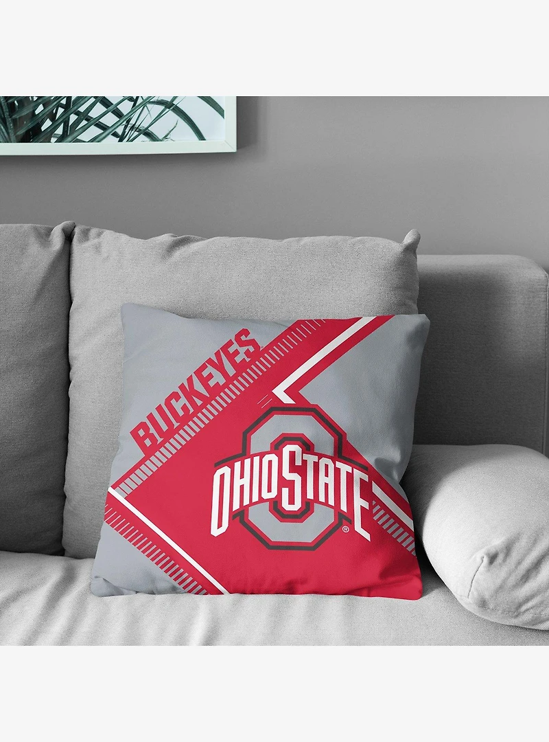 NCAA Ohio State Buckeyes Pulsewave Throw Pillow